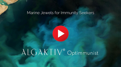 Mikroalgen des Wirkstoffs ALGAKTIV Optimmunist